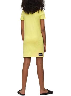 Dress Calvin Klein Institutional Yellow Fille