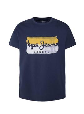 T-Shirt Pepe Jeans Milburn Marino Homme