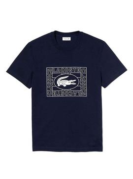 T-Shirt Lacoste Vintage Logo Bleu Homme