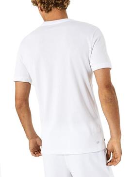 T-Shirt Lacoste Multiple Logo Blanc Homme