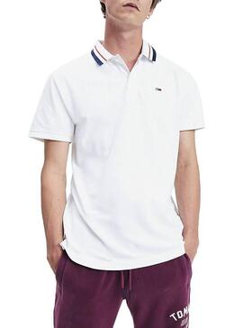 Polo Tommy Jeans Classic Blanc Homme