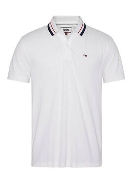 Polo Tommy Jeans Classic Blanc Homme