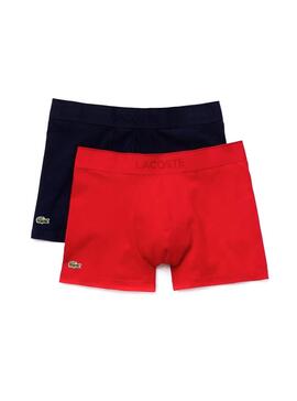 Pack 2 Boxers Lacoste L1212 Rouge Marine Homme