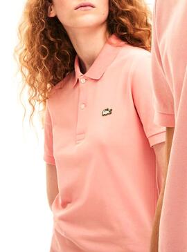 Polo Lacoste Live unisexe extensible rose