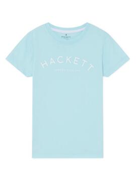 T-Shirt Hackett Logo Blue Pour Garçon