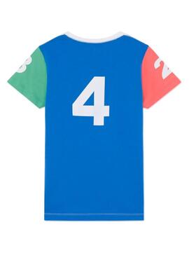 T-Shirt Hackett Logo Multicolore Pour Garçon
