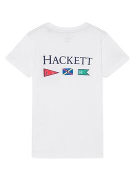 T-Shirt Hackett Pocket Blanc Garçons 
