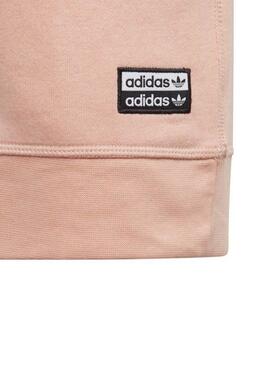 Sweat Adidas Crew Rose Blanc Pour Fille