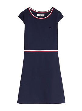 Robe Tommy Hilfiger patineuse bleue pour fille