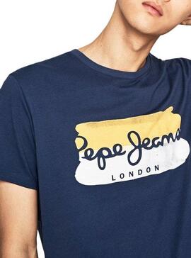 T-Shirt Pepe Jeans Milburn Marino Homme