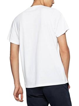 T-Shirt Pepe Jeans Milburn Blanc Homme