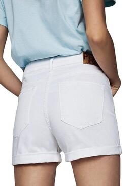 Shorts Pepe Jeans Mary White pour Femme