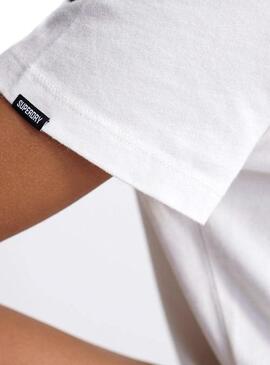 T-Shirt Superdry Elite Orange Label Blanc Femmes
