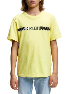 T-Shirt Calvin Klein Jeans Hero Jaune Garçon