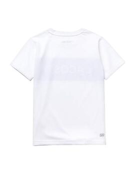 T-Shirt Lacoste Blanc Geometric pour garçon