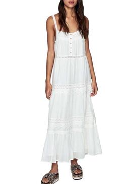 Robe Pepe Jeans Mariana blanche pour Femme