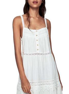 Robe Pepe Jeans Mariana blanche pour Femme