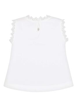 T-Shirt Mayoral Popelin Blanc pour Fille