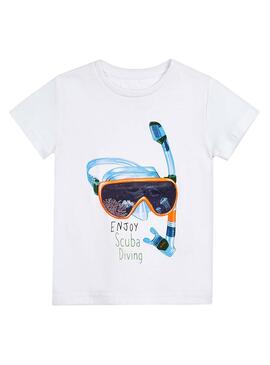 T-Shirt Mayoral Diver Blanc para Garçon