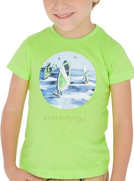 T-Shirts Mayoral Windsurf Vert pour Garçon