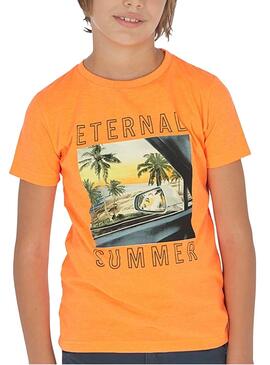 T-Shirt Mayoral Summer Orange pour Garçon
