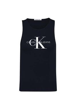 T-Shirt Calvin Klein Monogram Sporty Noir Femme