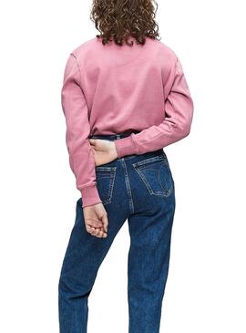 Sweat Calvin Klein teinture Vegetable Dye rose femme