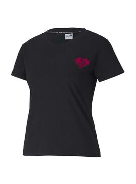 T-Shirt Puma Digital Love Noir pour Femme