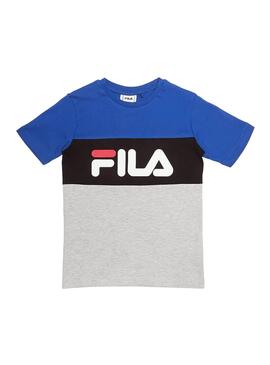 T-Shirt Fila Couleur Block Bleu pour Garçon