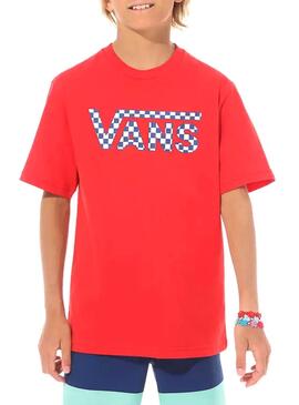 T-Shirt Vans Fill Rouge para Garçon