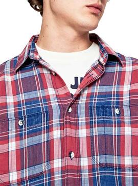 Chemise Pepe Jeans Stanley Rouge pour Homme