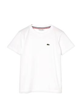T-Shirt Lacoste Basic Blanc pour Garçon