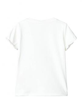 T-Shirt Name It Fastripa Blanc pour Fille
