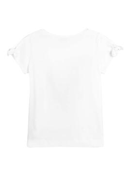 T-Shirt Mayoral Flip Flops Blanc pour Fille
