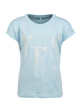 T-Shirt Name It Fleurs Bleu pour Fille