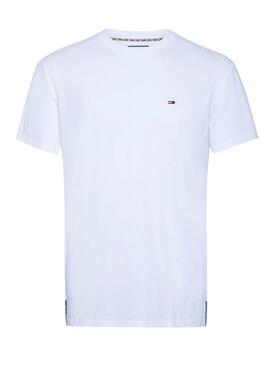 T-Shirt Tommy Jeans Solid Blanc pour Homme
