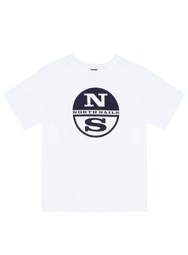 T-Shirt North Sails Logo Blanc pour Homme