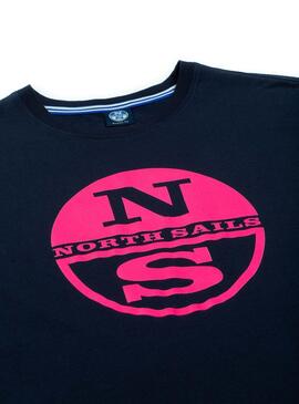 T-Shirt North Sails Logo Bleu Marin pour Homme