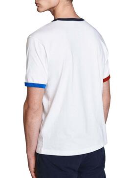 T-Shirt North Sails Piping Blanc pour Homme