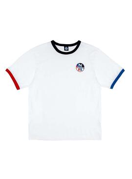 T-Shirt North Sails Piping Blanc pour Homme