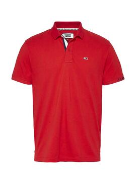 Polo Tommy Jeans Branded Rouge pour Homme