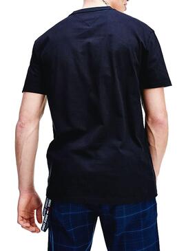 T-Shirt Tommy Jeans brodé Noire pour Homme