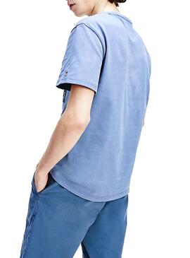 T-Shirt Tommy Jeans Big Flag Bleu Homme