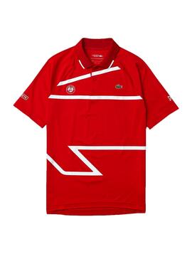 Polo Lacoste Roland Garros Croco Rouge Homme