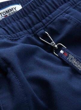 Pantalon Tommy Jeans Solid Track Bleu pour Homme