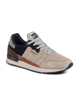 Baskets Pepe Jeans Tinker Gris pour Homme