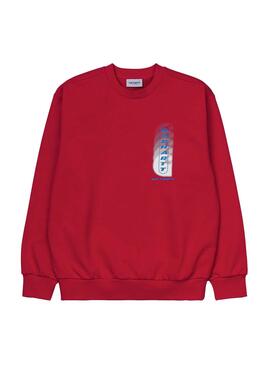 Sweat Carhartt Ninety Rouge pour Homme