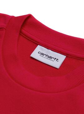 Sweat Carhartt Ninety Rouge pour Homme
