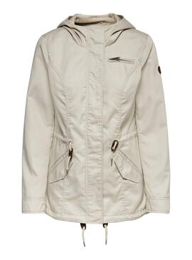 Parka Only New Lorca Spring Beige pour Femme