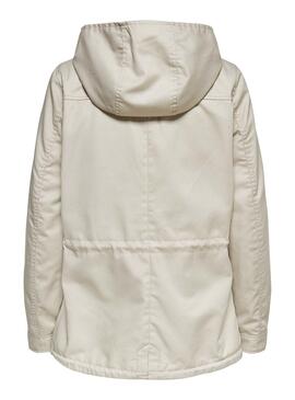 Parka Only New Lorca Spring Beige pour Femme